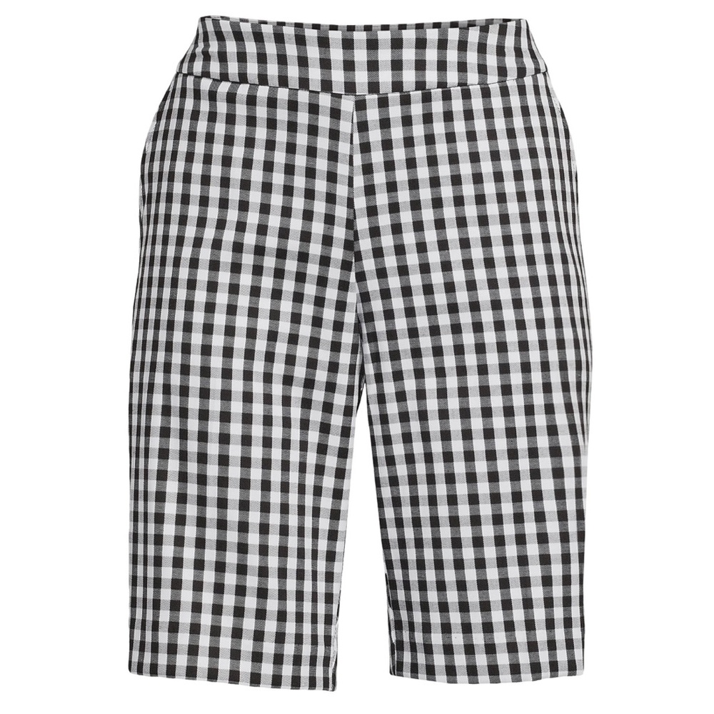Time and Tru Women's pull on Bermuda Shorts. black & white - Picture 5 of 5